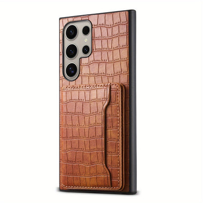 CrocElite Pro – Crocodile Texture Card Holder Case for Galaxy S Ultra Series
