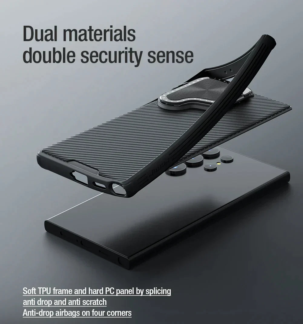 Shockproof S24 Ultra Case with Camera Protection Bracket - Odin case