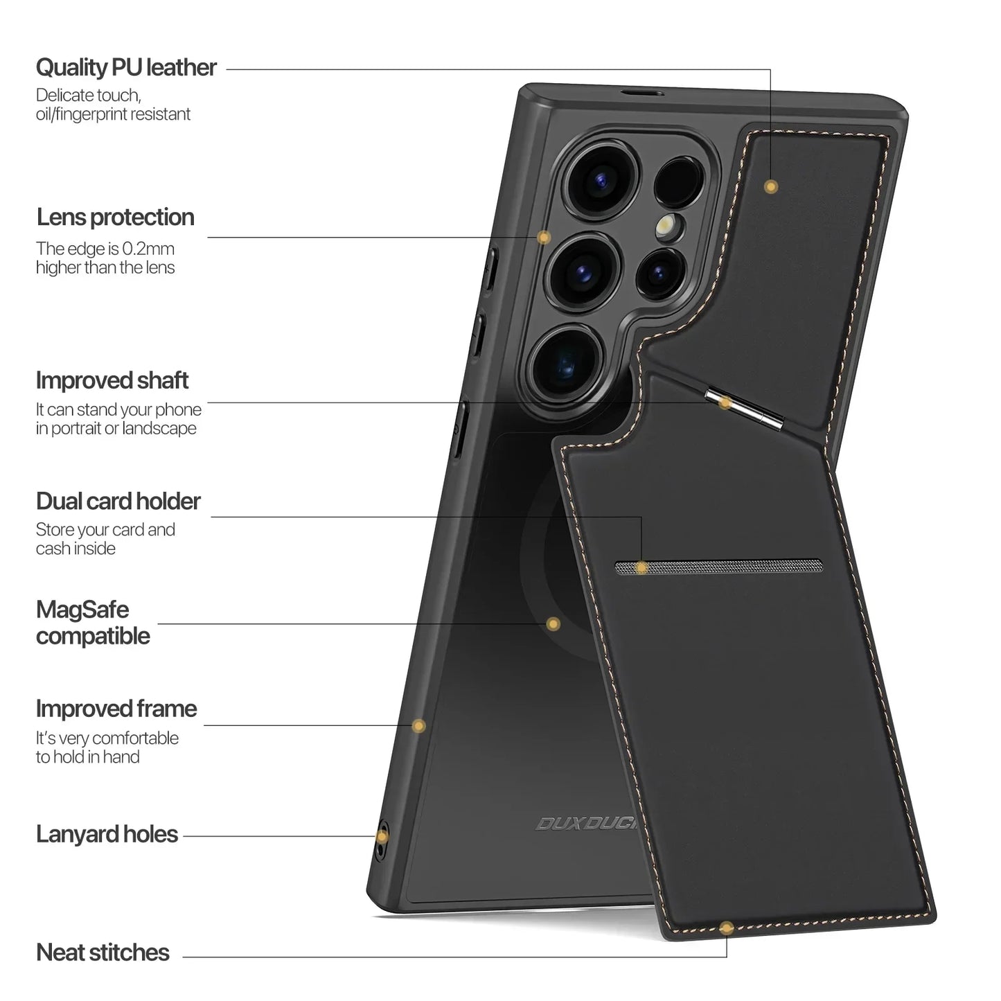 MagFold Pro Leather Case For Galaxy S25 & S24 Series