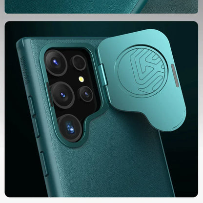 Anti-Drop Leather S24 Ultra Case With Stand - Odin case