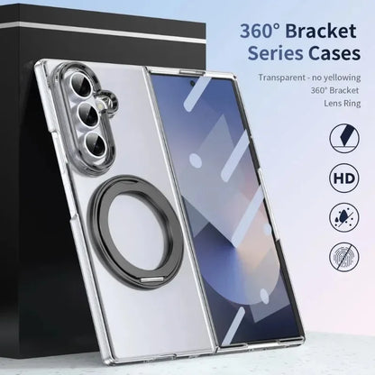 FlexShield Ring – Clear MagSafe Kickstand Case for Galaxy Z Fold Series