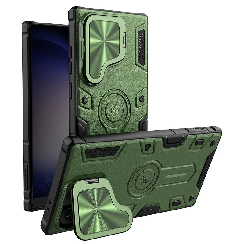 S24 Ultra Case Armor Case with Flip Lens Bracket - Odin case