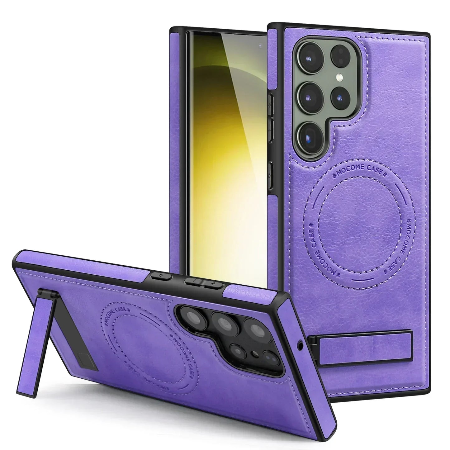 Samsung Galaxy S24 Case Leather Magnetic with Kickstand - Odin case