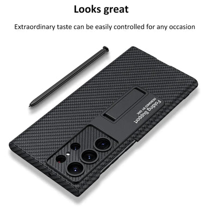 Ultra Thin Leather S24 Ultra Case with Bracket - Odin case
