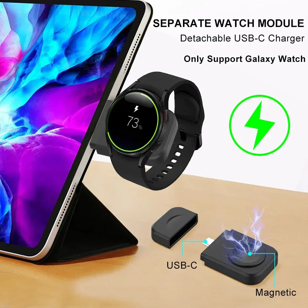 3 in 1 Foldable Wireless Charger for Galaxy S24 Series - Odin case