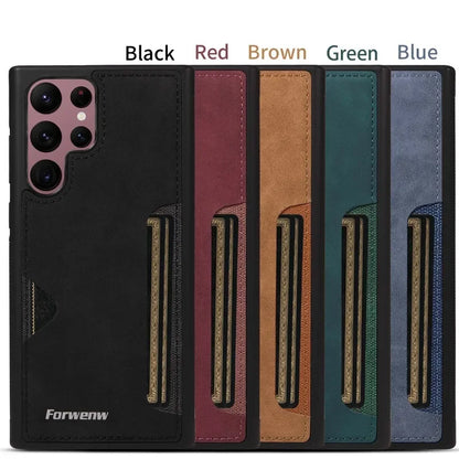 RetroVault™ Card Slot Leather Case