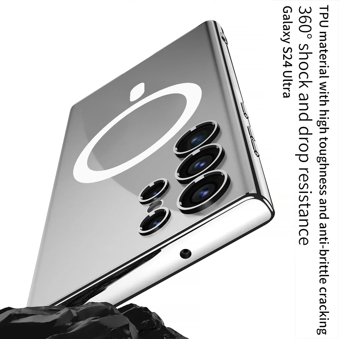 Samsung Galaxy S24 Transparent Magnetic Wireless Charging Case - Odin case