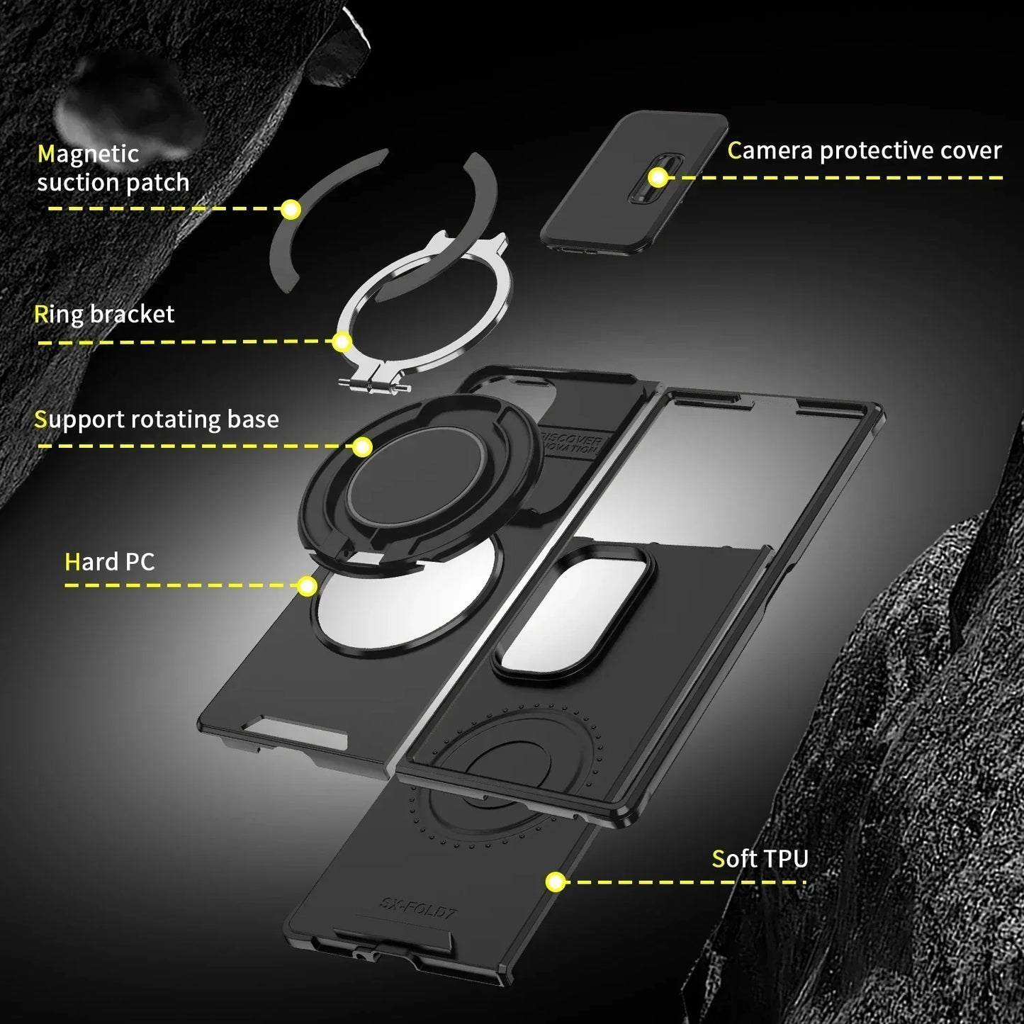 MagShield Fold – Magnetic Kickstand Case with Camera Cover for Z Fold