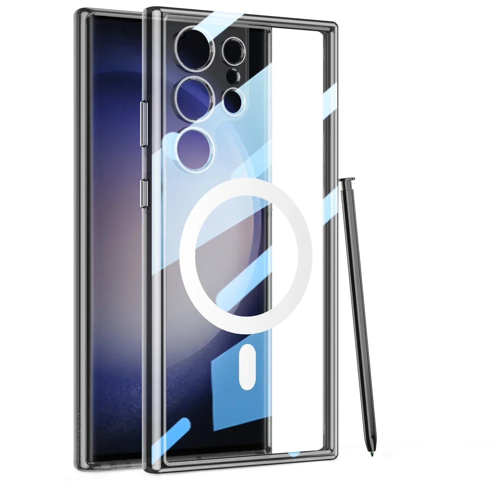S24 Ultra Shockproof Transparent Magnetic Case - Odin case