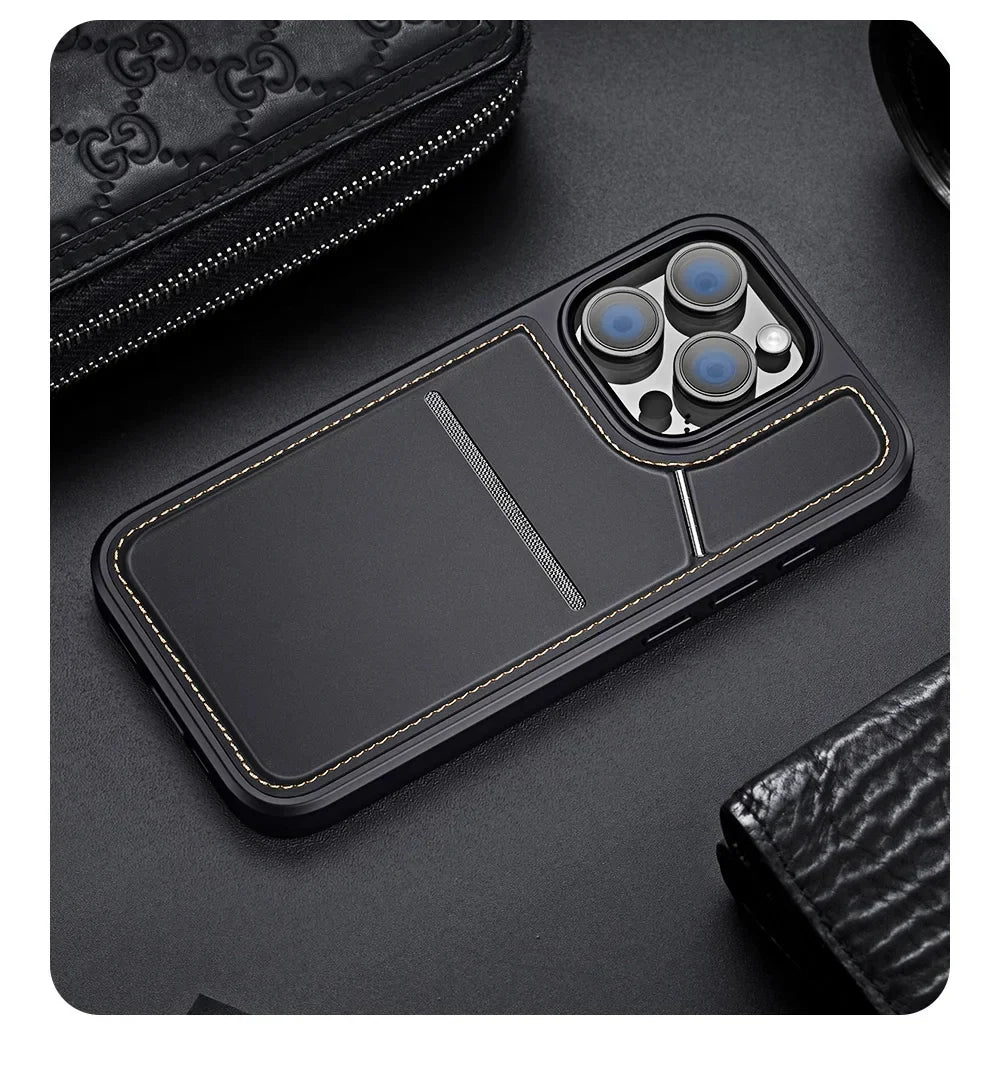 3-in-1 MagSafe Case for iPhone 13-16 Pro Max with Wallet & Stand