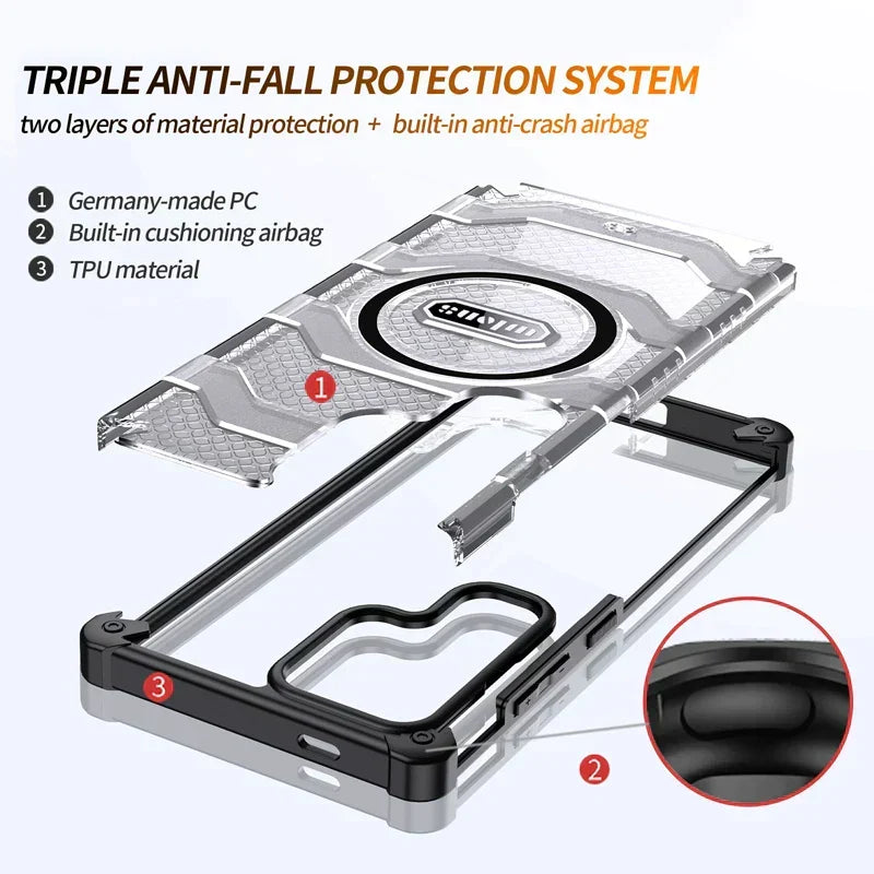 S24 Ultra Shockproof Magnetic Case - Odin case