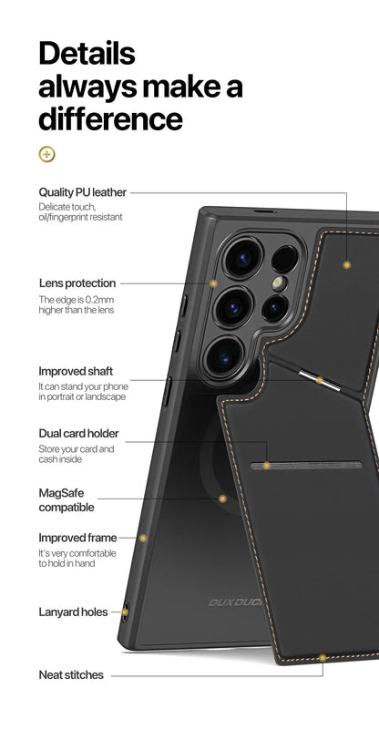 Magnetic 3-in-1 Wallet Case for Samsung S24 Series