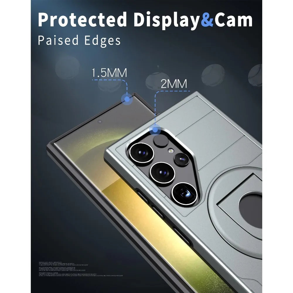 Shockproof Magnetic S24 Ultra Case with Kickstand - Odin case
